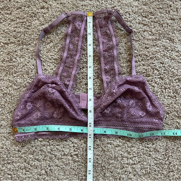 Victoria's Secret Lavender Purple Floral Lace Bralette Size Large - Picture 7 of 7